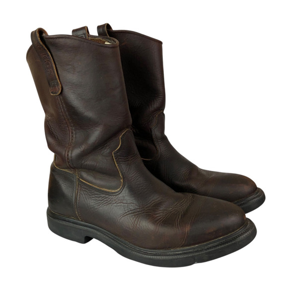 Vintage Red Wing Boots Mens 11D Brown SuperSole 11" Pecos Leather Work 1132 USA - Picture 1 of 15